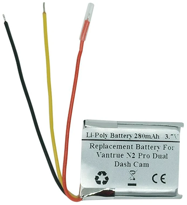 Main image of 280mAh 3.7V Replacement Battery for Vantrue N2 Pro Dual Dash Cam
