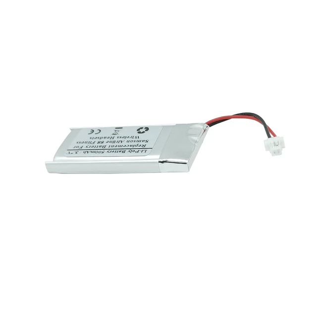 Alt view image 2 of 2 - 500mAh 3.7V Replacement Battery for Samson Airline 88 Fitness Wireless Headsets, 1icp7/21/41, 602040