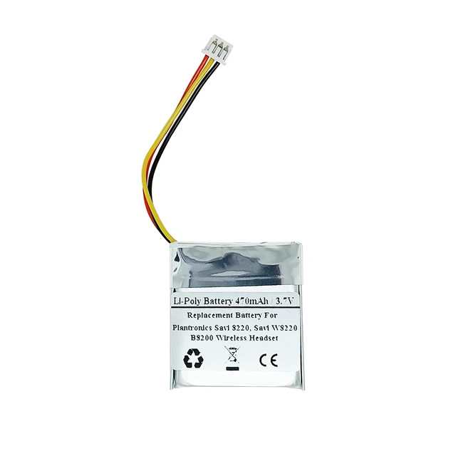 Main image of 470mAh 3.7V Replacement Battery for Plantronics Savi 8220, Savi W8220, B8200 Wireless Headset, 203035-01, 203055-01, 208769-01, 208769-02, 213199-01