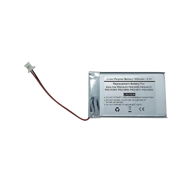Main image of 1200mAh 3.7V Replacement Battery for Sony Clie PEG-SJ33, PEG-TG50, PEG-TH55, PEG-NX70, PEG-NX70V, PEG-NX80V, PEG-NR60, LIS1241