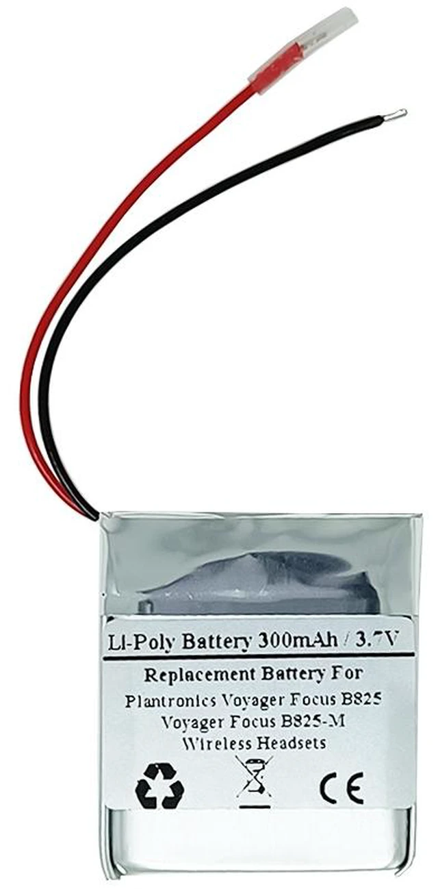 Main image of 300mAh 3.7V Replacement Battery for Plantronics Voyager Focus B825, Voyager Focus B825-M Wireless Headsets, AHB403029