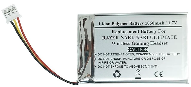 Main image of 1050mAh 3.7V Replacement Battery for Razer NARI,NARI Ultimate Wireless Gaming Headset