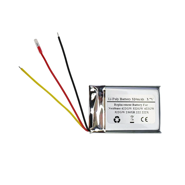 Main image of 320mAh 3.7V Replacement Battery for Nextbase 622GW 522GW 422GW 322GW 230XR 222 222X