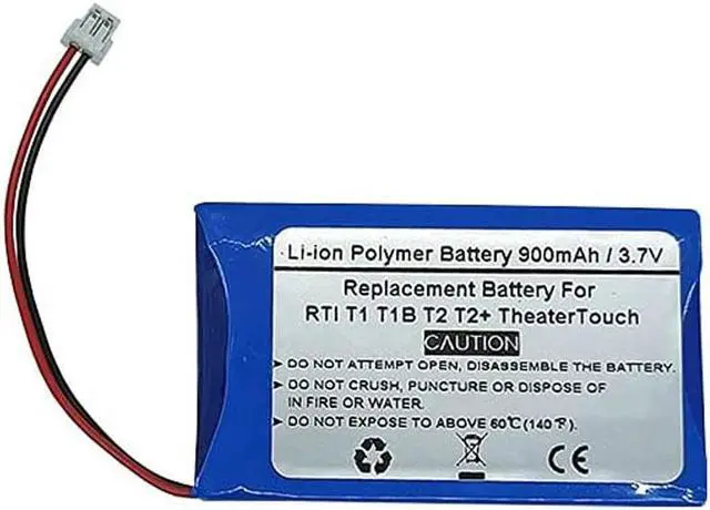 Main image of 900mAh 3.7V Replacement Battery For RTI T1 T1B T2 T2+ TheaterTouch, 40-210154-17, ATB-950, ATB-950-SANUF
