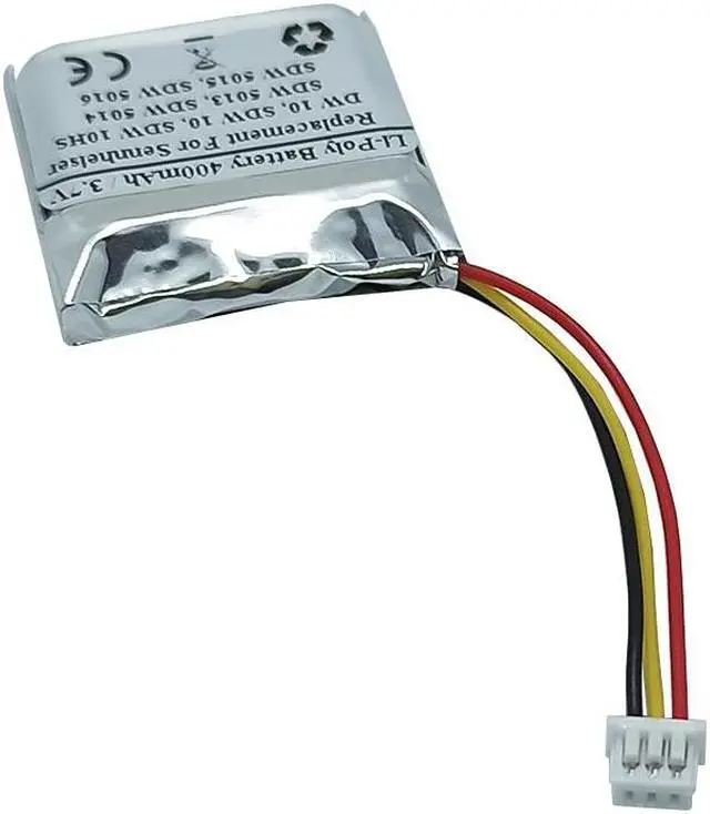Alt view image 2 of 2 - 400mAh 3.7V Replacement Battery For Sennheiser DW 10, SDW 10, SDW 10 HS, SDW 5013, SDW 5014, SDW 5015, SDW 5016, AHB552826TPC