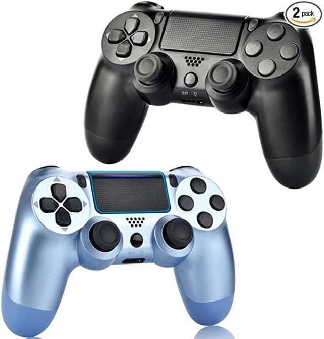 Wiv77 2-pack Wireless PS4 Controller Compatible Playstation 4 System, Gamapad Control with Charging Cable, great gift for Girls/Kids/Man(Titanium Blue+Black, 2021 New) PS4 Accessories - Newegg.ca