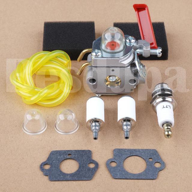 Alt view image 3 of 3 - Carburetor Air Filter Kit For Homelite ST155 ST185BC ST275 ST285BC ST145 ST155 ST175BC ST175C Replacement Walbro WT-220 WT-318