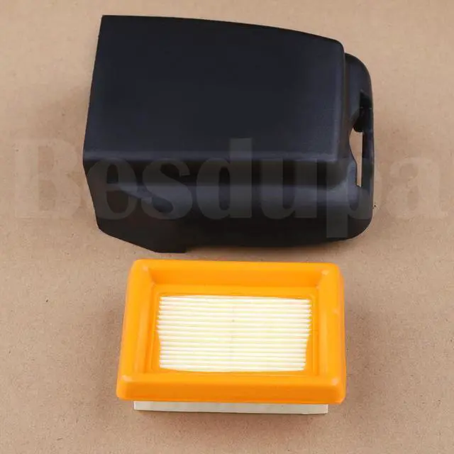 Alt view image 2 of 3 - Air Filter w Cover Kit For Stihl FS120 FS200 FS250 Brush Cutter Trimmer Cleaner Replacement 4134 141 0300