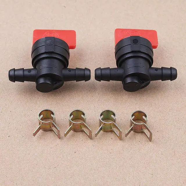 Alt view image 2 of 3 - 2PCS 14 In Line Straight Fuel Gas Cut-Off Valve Clamps for Briggs & Stratton Engine Replacement Parts