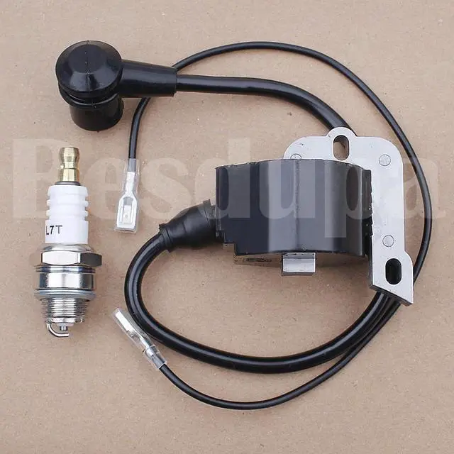 Alt view image 3 of 3 - Ignition Coil Spark Plug Kit For Husqvarna 394 395 395 EPA 394XP Chainsaw Replacement 503 63 98 01
