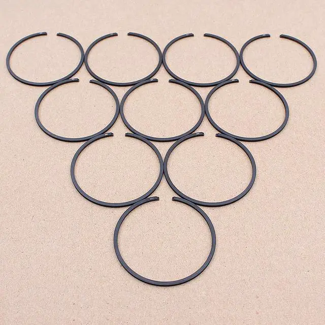 Alt view image 2 of 3 - 10PCS 48mm x 15mm Chainsaw Piston Rings For Husqvarna 61 365 261 262 162 165 265 Chainsaw 503289015 Replacement Spare Part