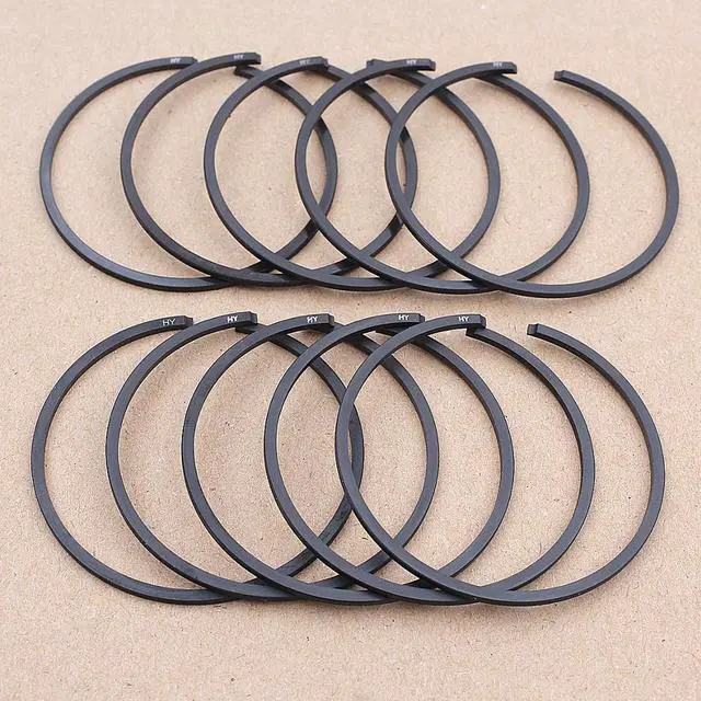 Alt view image 3 of 3 - 10PCS 48mm x 15mm Chainsaw Piston Rings For Husqvarna 61 365 261 262 162 165 265 Chainsaw 503289015 Replacement Spare Part