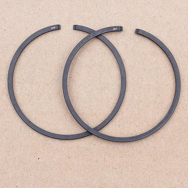 Alt view image 2 of 3 - 2pcs Piston Ring Kit 46mm x 15mm for Husqvarna 51 55 Rancher 257 357 XP EPA 359 EPA Chainsaw Replacement Part 503289014