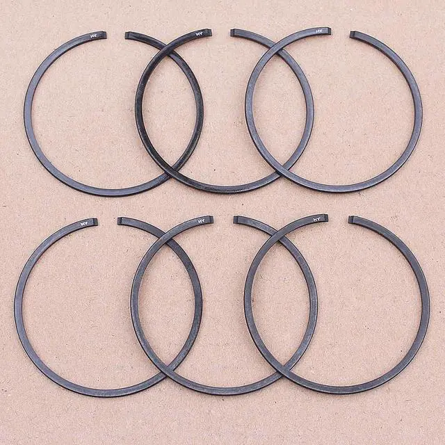 Alt view image 2 of 3 - 50mm x 12mm Piston Rings Kit for Husqvarna 365 365XP 371 372 372XP 362 Chainsaw Replacement Spare Part 11280343000 6PCS