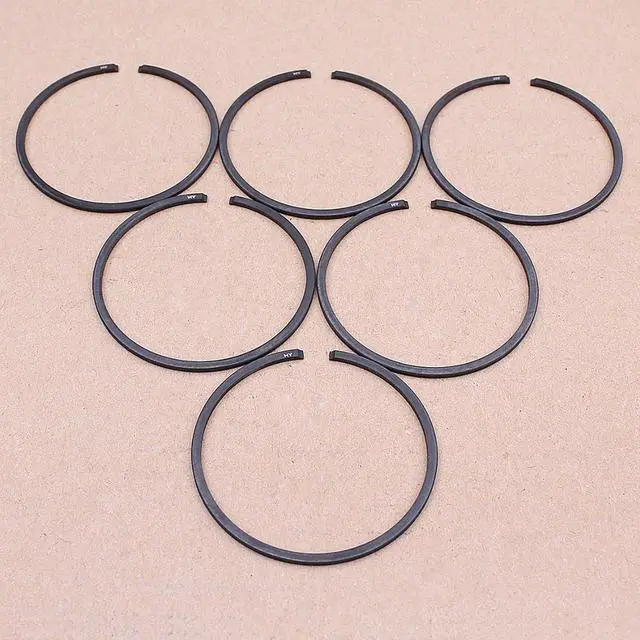 Alt view image 3 of 3 - 50mm x 12mm Piston Rings Kit for Husqvarna 365 365XP 371 372 372XP 362 Chainsaw Replacement Spare Part 11280343000 6PCS