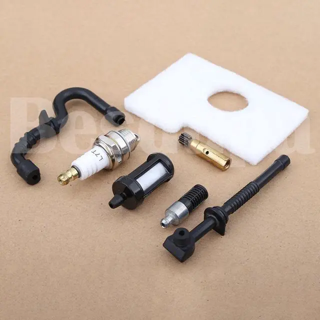 Alt view image 3 of 3 - Air Filter Fuel Filter Oil Filter Line Hose Spark Plug For STIHL 017 018 MS170 MS180 MS 170 180 Chainsaw Replacement Spare Parts