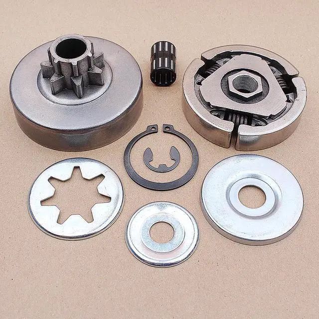 Alt view image 2 of 3 - Clutch Drum 38 7 Tooth Rim Sprocket Needle Bearing Kit For Stihl 038 038AV MS380 MS381 Chainsaw Replacement Parts