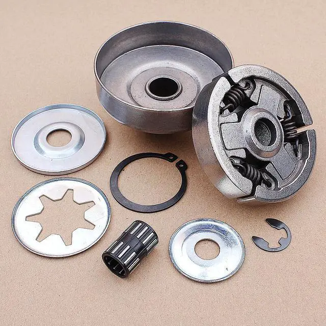 Alt view image 3 of 3 - Clutch Drum 38 7 Tooth Rim Sprocket Needle Bearing Kit For Stihl 038 038AV MS380 MS381 Chainsaw Replacement Parts
