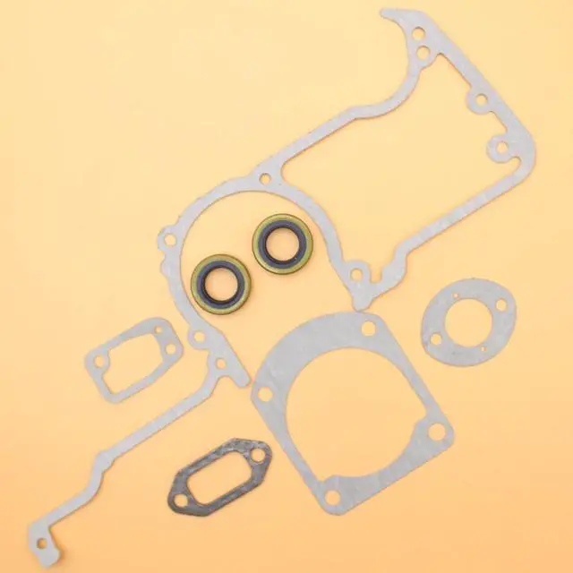 Alt view image 2 of 3 - Engine Gasket Set & Oil Seal Kit For Husqvarna 268 268K 272 272XP 61 66 266 Chainsaw 503 26 02-04 Replacement
