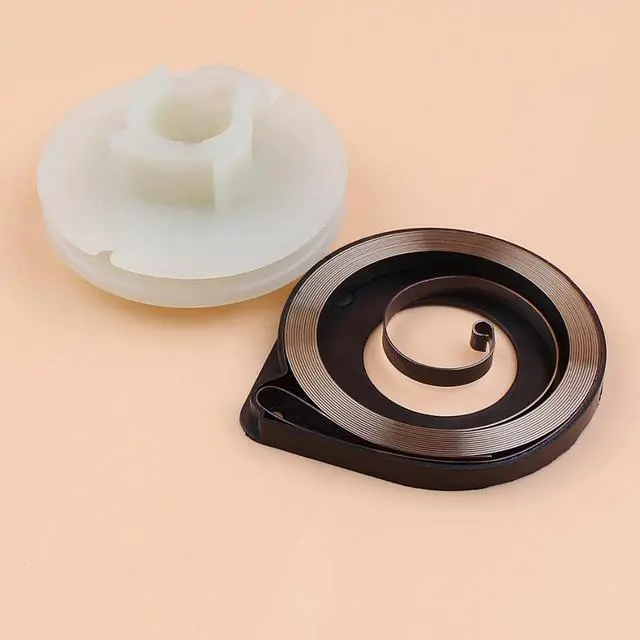 Alt view image 3 of 3 - Starter Pulley Recoil Spring Kit Fit HUSQVARNA 51 55 Chainsaw Replacement Parts 505303735, 501763101