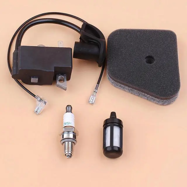 Alt view image 3 of 3 - Ignition Coil Air Filter Spark Plug For STIHL FS90 FS100 FS110 FS130R KM90 HL95 HL100 HT100 HT101 Trimmers Replacement Parts