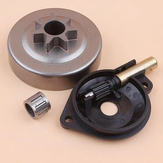 Alt view image 3 of 3 - 325" 7T Clutch Drum Bearing Oil Pump Drive Kit for Husqvarna 240 240E 236 236E 235 235E Chainsaw Replacement Parts 581063901
