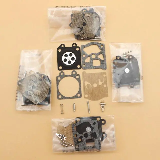 Alt view image 2 of 3 - 5Pcslot Carburetor Carb Complete Rebuild Kit Fit Stihl 017 018 MS170 MS180 Chainsaw Walbro Type Replacement Parts