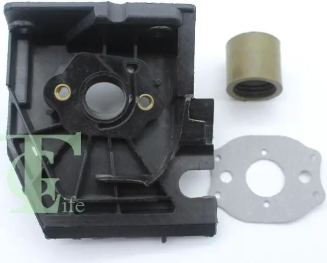 Alt view image 2 of 3 - Carburetor Adaptor Adapter Gasket Intake Manifold Boot Kit For HUSQVARNA 136 LE 137 E 141 LE 142 E 36 41 Chainsaw Replacement