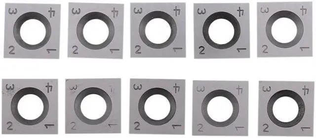 Alt view image 2 of 3 - 10Pcs 14Mm Carbide Inserts Cutters Knives Replacement Square Straight 14Mm x 14 x 2Mm with Screws for Grizzly T21348 and Woodwor