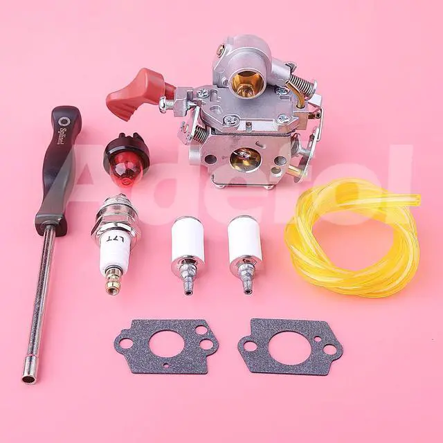 Alt view image 2 of 3 - Carburetor Kit For Zama C1M-W44 Craftsman Poulan PP330 PP335 PPB330 PPB335 Gas Trimmer 33cc Replacement 545189502 545008042
