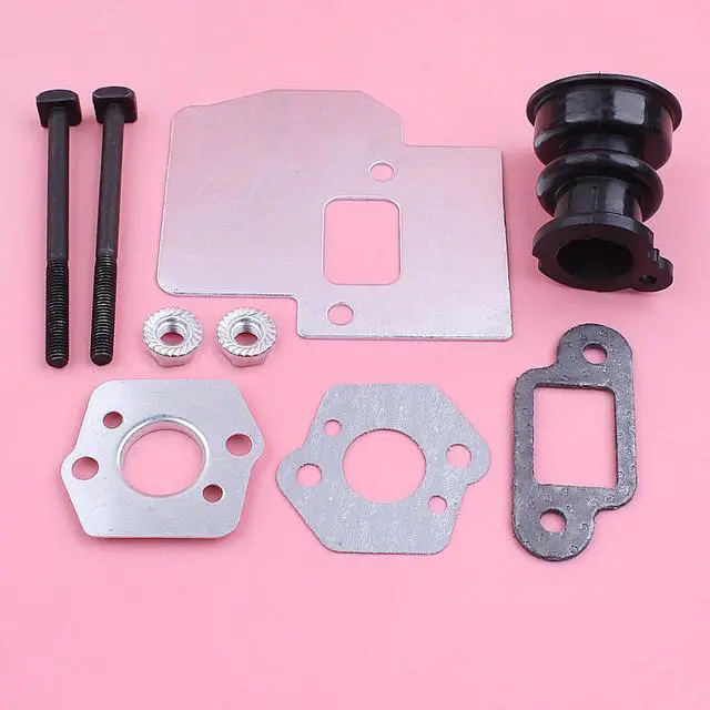 Alt view image 2 of 3 - Exhaust Muffler Bolt Nuts Heat Shield Intake Manifold For Stihl MS250 MS230 MS210 025 023 021 Chainsaw Spare Replacement Part