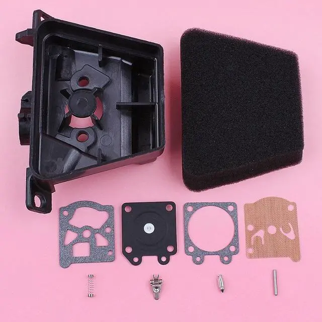 Alt view image 2 of 3 - Air Filter Cover Cleaner For Partner 350 351 Carburetor Repair Rebuild Diaphragm Kit Chainsaw Spare Replacement Tool Part