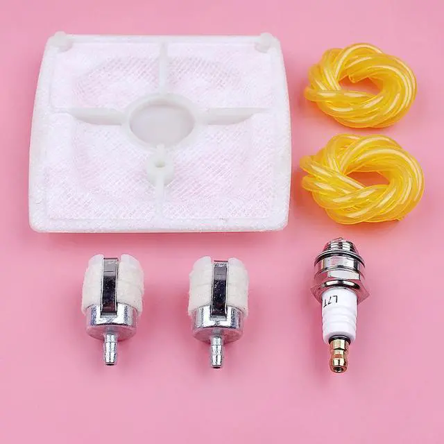Alt view image 3 of 3 - Air Fuel Filter Line Hose Spark Plug Kit For Stihl 041 041AV 041 Farm Boss Chainsaw Replacement Spare Tool Part