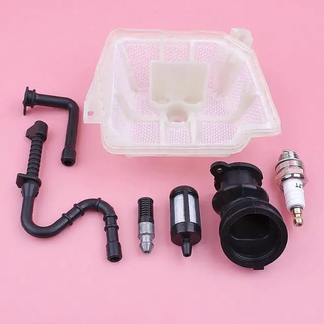 Alt view image 2 of 3 - Air Fuel Oil Filter Line Intake Manifold For Stihl MS361 MS 361 Spark Plug Kit Chainsaw Spare Replacement Part