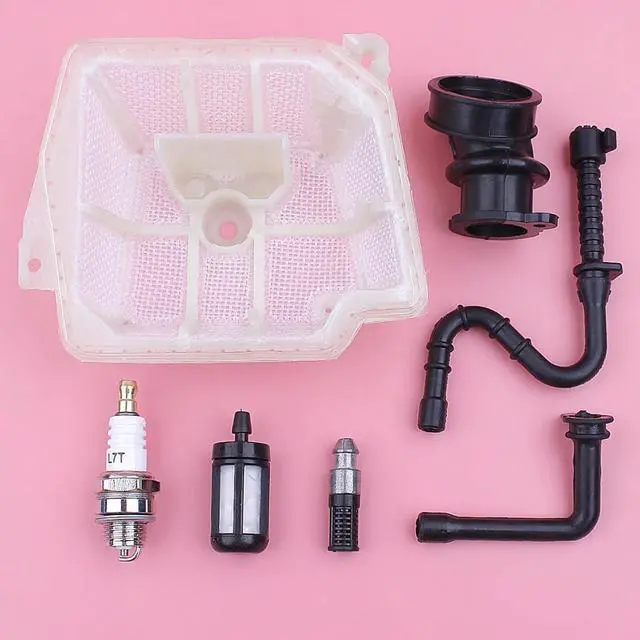 Alt view image 3 of 3 - Air Fuel Oil Filter Line Intake Manifold For Stihl MS361 MS 361 Spark Plug Kit Chainsaw Spare Replacement Part