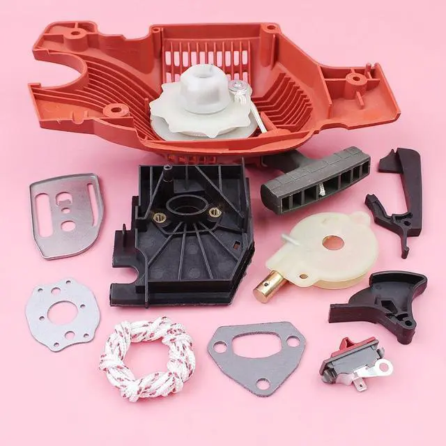 Alt view image 3 of 3 - Recoil Rewind Pull Starter For Husqvarna 137 142 Oil Pump Bar Plate Carburetor Adapter Chainsaw Spare Replacement Part