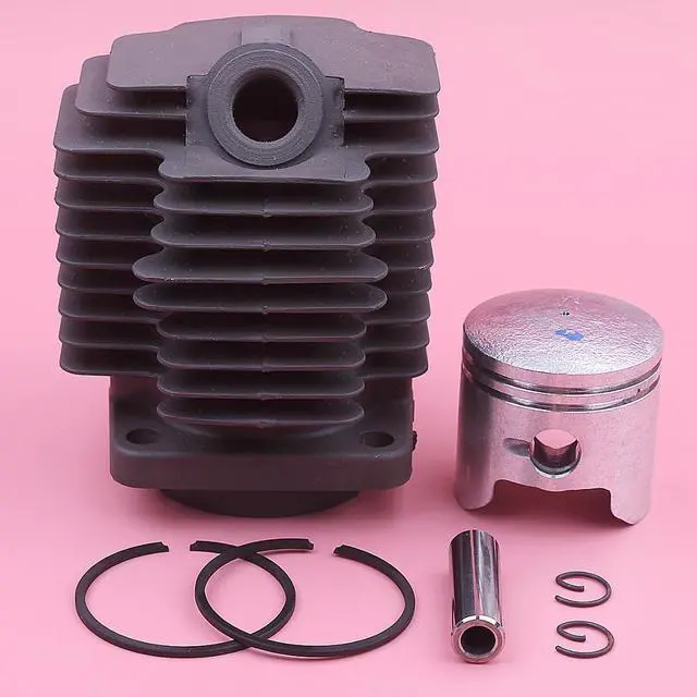 Alt view image 2 of 3 - 40mm Cylinder Head Piston Kit For Robin FL411 NB411 NF411 Replacement 5411500300 Grass Trimmer Engines Motor w Pin Ring Circlips