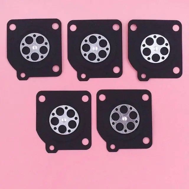 Alt view image 2 of 3 - 5pcslot Carburetor Repair Rebuild Metering Diaphragm Gasket For Zama C1U Carb Replacement A015010 Parts