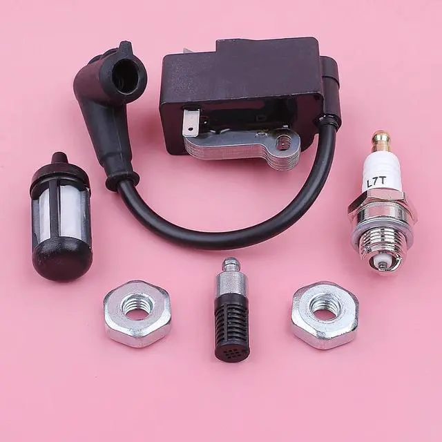 Alt view image 3 of 3 - Ignition Coil Spark Plug Fuel Oil Filter Bar Nut Kit For Stihl MS270 MS280 MS 270 280 Chain Saw Chainsaw Replacement Spare Part