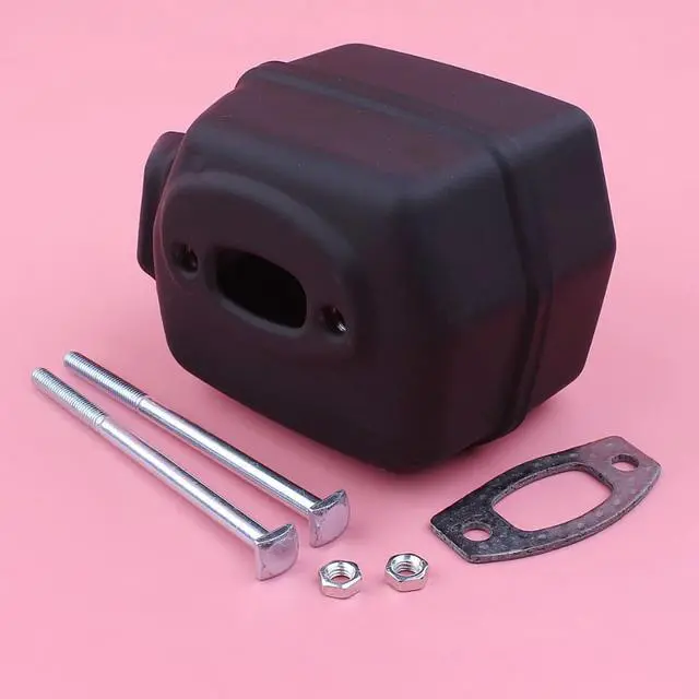 Alt view image 2 of 3 - Exhaust Muffler Bolt Gasket Nut Kit For Husqvarna 50 51 55 Rancher Chainsaw Replacement Part 503218202