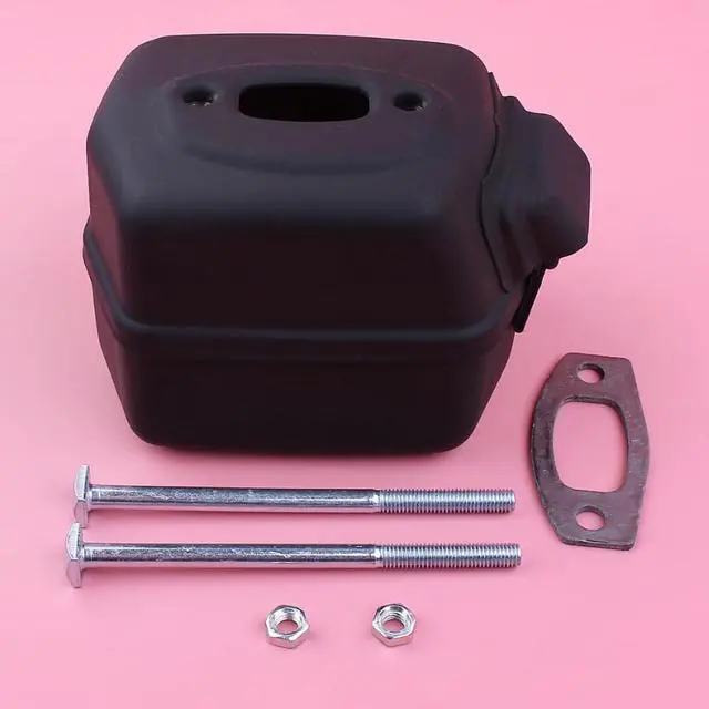 Alt view image 3 of 3 - Exhaust Muffler Bolt Gasket Nut Kit For Husqvarna 50 51 55 Rancher Chainsaw Replacement Part 503218202