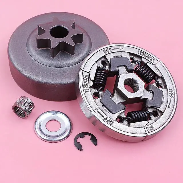 Alt view image 3 of 3 - 38 7 Teeth Clutch Drum Needle Bearing Washer E-clip Kit For Stihl 036 MS360 MS 360 Chainsaw Replacement Spare Part