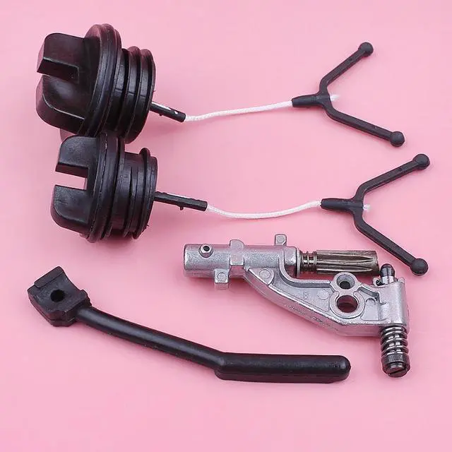 Alt view image 2 of 3 - Oil Pump Assembly Line Hose Fuel Tank Cap For Husqvarna 455 Rancher 460 Chainsaw Replacement Spare Part