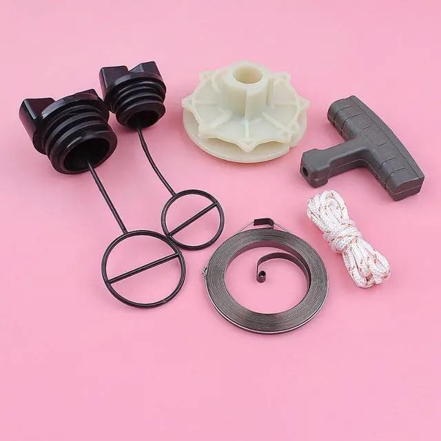 Alt view image 2 of 3 - Recoil Starter Pulley Spring Handle Grip Rope For Partner 350 351 Fuel Oil Tank Cap Chain Saw Chainsaw Replacement Spare Part