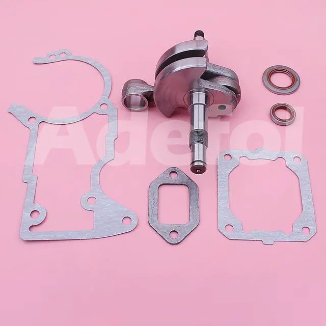 Alt view image 2 of 3 - Crankshaft w Crank Gaskets Oil Seal Kit For Stihl MS440 044 Chainsaw Parts Replacement 1128 030 0406, 9640 003 1320