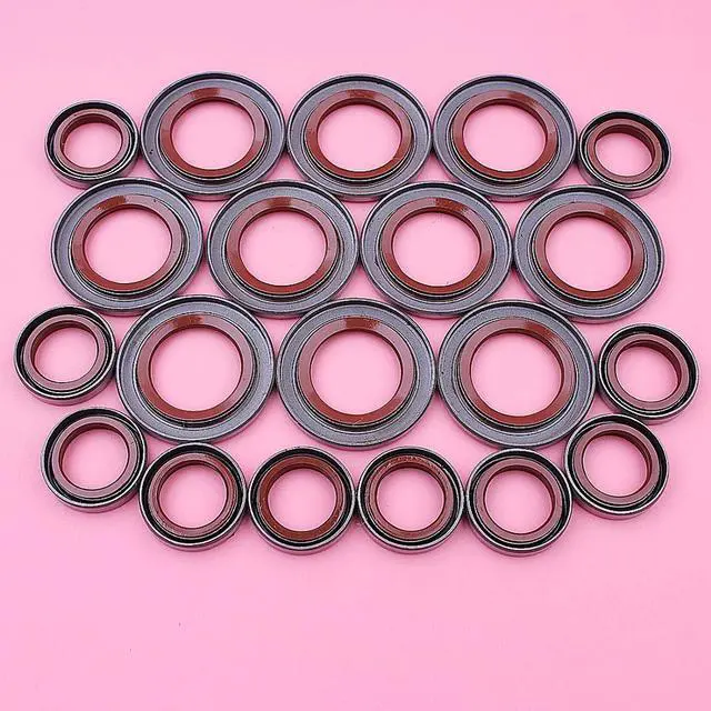 Alt view image 3 of 3 - 10 Sets Oil Seal Oilseal Kit For Stihl MS440 044 Chainsaw Parts Replacement 9640 003 1972, 9640 003 1320