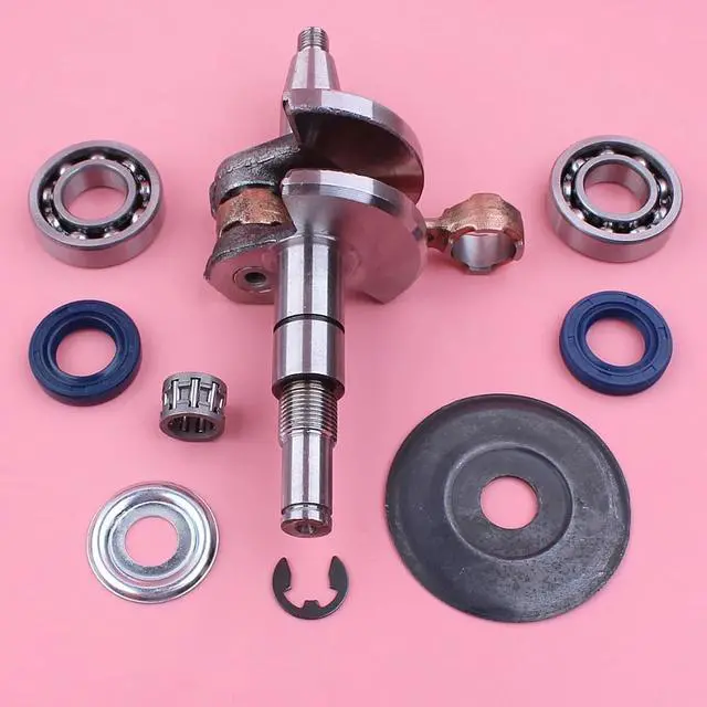 Alt view image 3 of 3 - 10mm Crankshaft Crank Shaft For Stihl MS180 018 MS 180 Crank Bearing Oil Seal Needle Bearing Washer Chainsaw Replacement Part