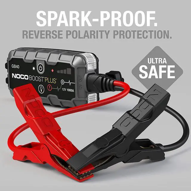 Alt view image 6 of 7 - NOCO Boost Plus GB40 1000 Amp 12-Volt UltraSafe Lithium Jump Starter Box, Car Battery Booster Pack, Portable Power Bank Charger, and Jumper Cables For Up To 6-Liter Gasoline and 3-Liter Diesel Engines