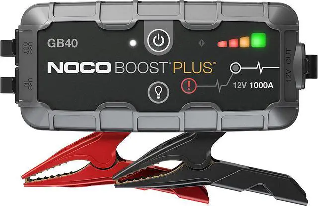 Main image of NOCO Boost Plus GB40 1000 Amp 12-Volt UltraSafe Lithium Jump Starter Box, Car Battery Booster Pack, Portable Power Bank Charger, and Jumper Cables For Up To 6-Liter Gasoline and 3-Liter Diesel Engines