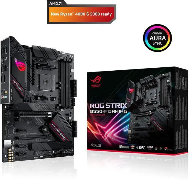 Alt view image 7 of 7 - ASUS ROG Strix B550-F Gaming AMD AM4 Zen 3 Ryzen 5000 & 3rd Gen Ryzen ATX Gaming Motherboard (PCIe 4.0, 2.5Gb LAN, BIOS Flashback, HDMI 2.1, Addressable Gen 2 RGB Header and Aura Sync)
